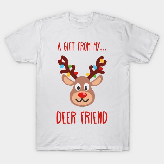 Funny Christmas Reindeer | Best Friend Gift Ideas T-Shirt by Fluffy-Vectors